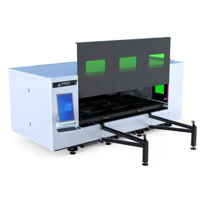 Enclosed Metal Flatbed Cutting Fiber Laser up to 35kW