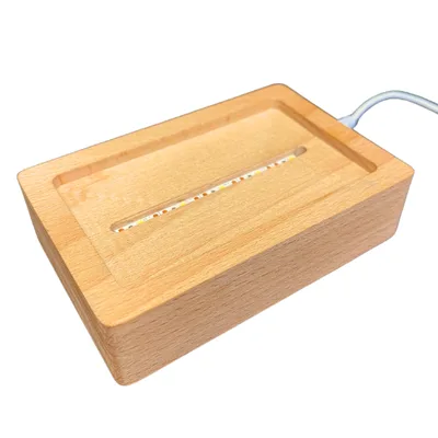 Glass Crystal Block Light up stand