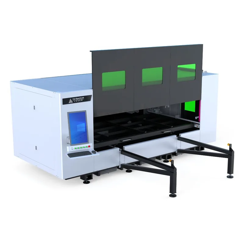 Enclosed Metal Flatbed Cutting Fiber Laser up to 35kW