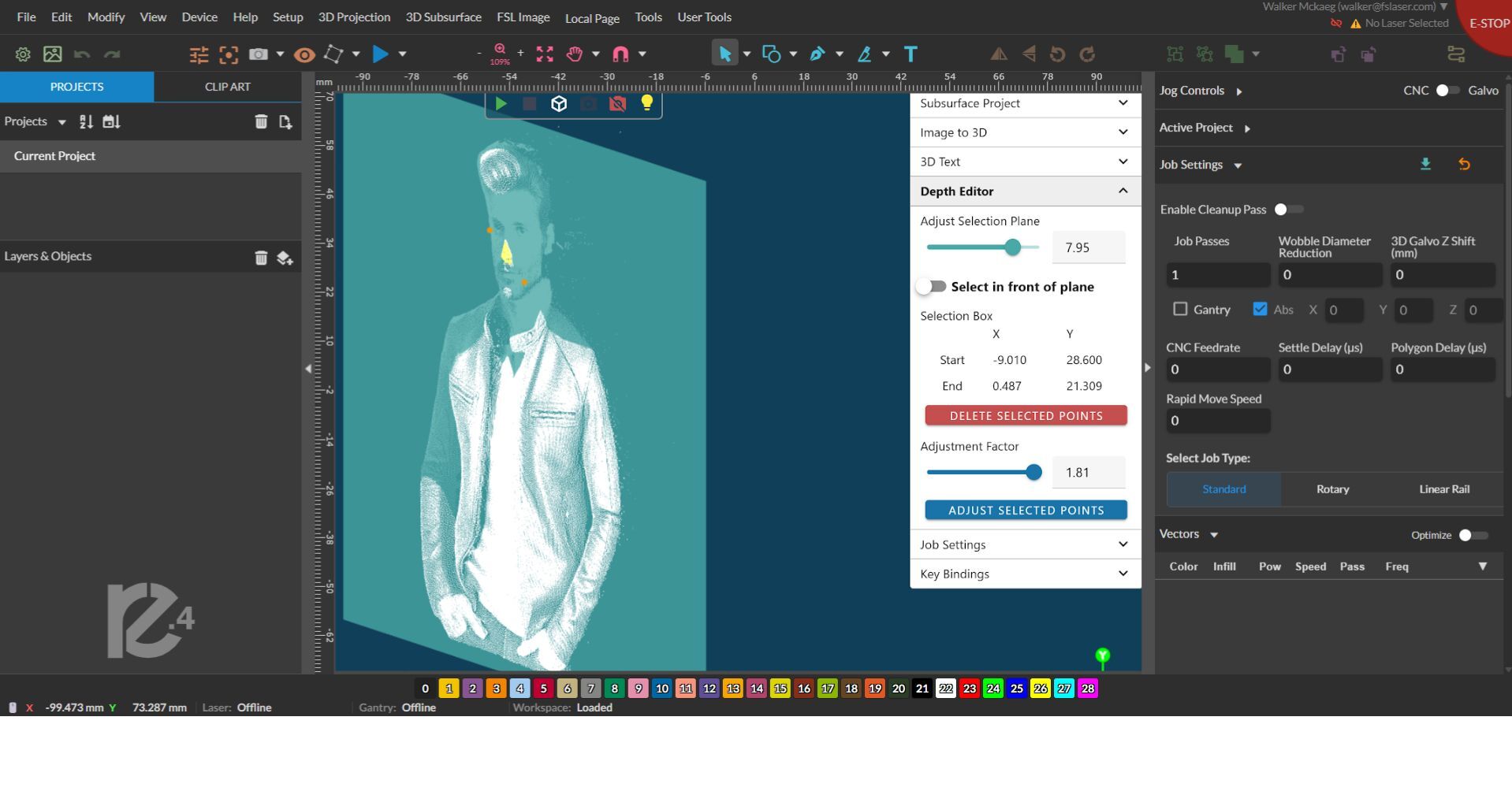 Point Cloud Depth Editor