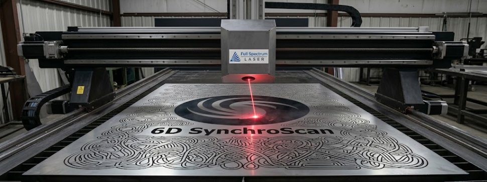 Traveling galvo system marking a large work surface