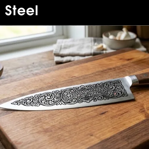 MOPA knife engraving