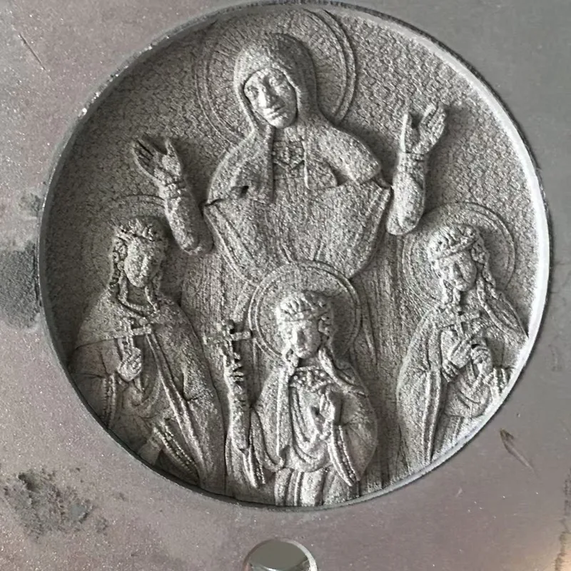MOPA medal relief engraving