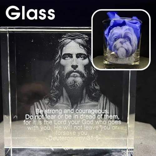UV glass engraving