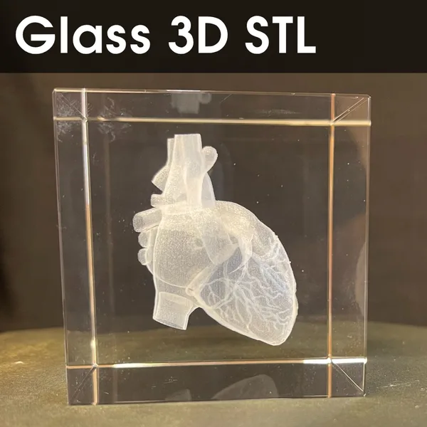 UV 3D crystal heart