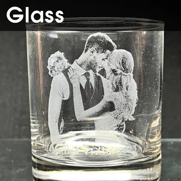 UV glass cup wedding engraving