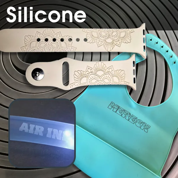 UV silicone engraving
