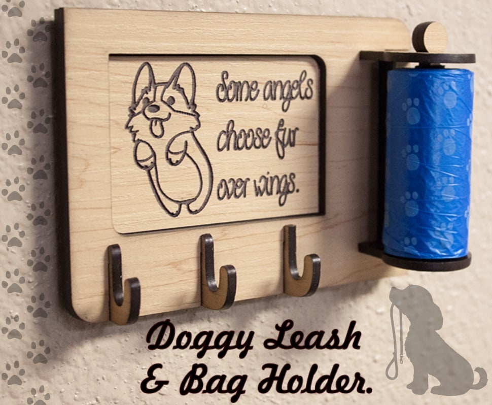 #0074 Doggy Leash & Bag Holder