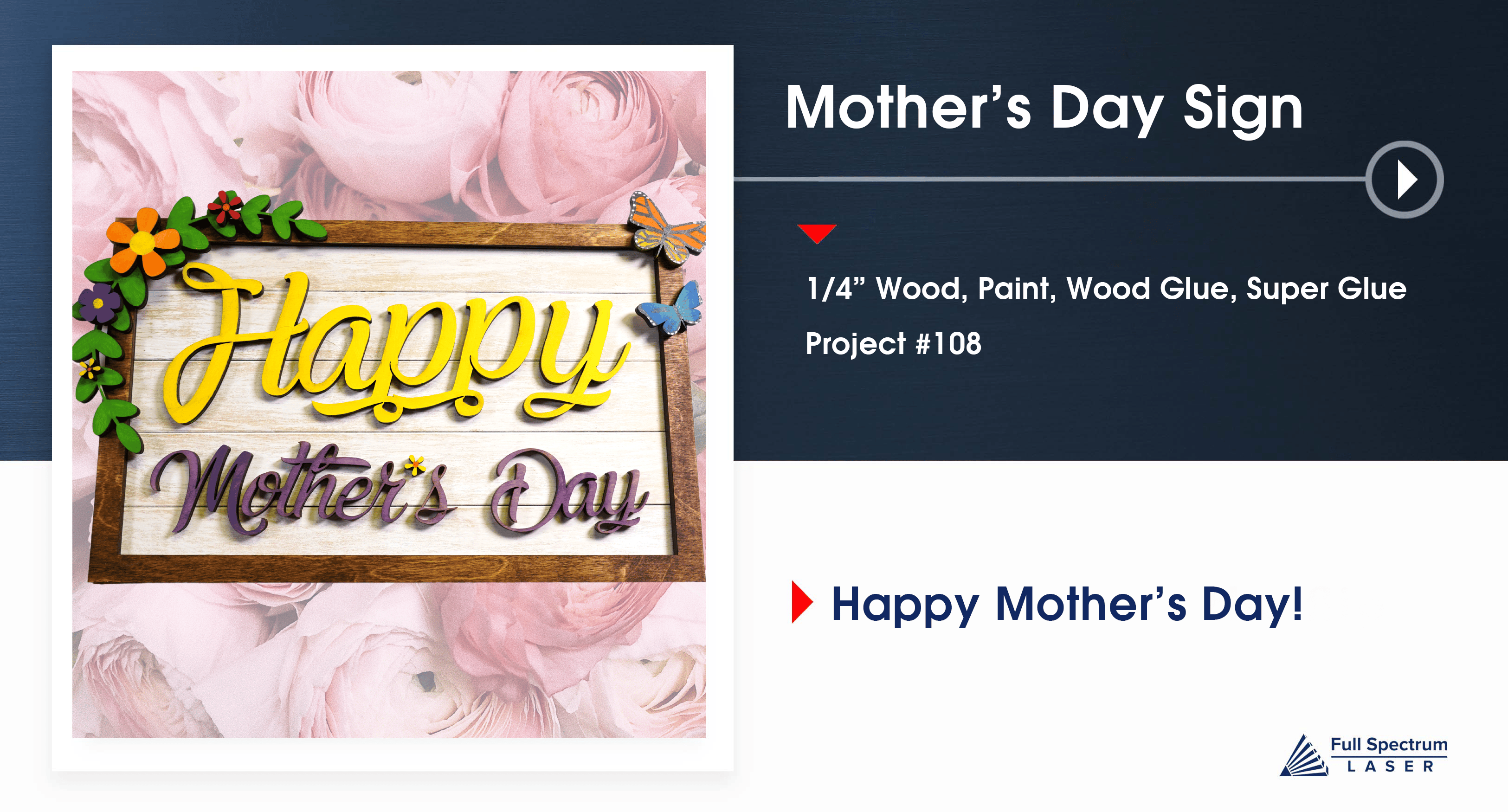 Mothers Day Sign Project 108